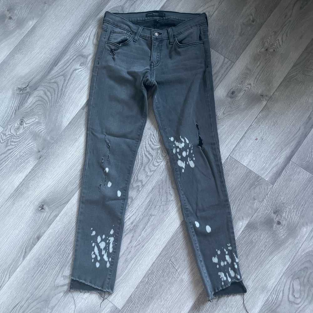 Flying Monkey Gray Splatter Ankle Jeans